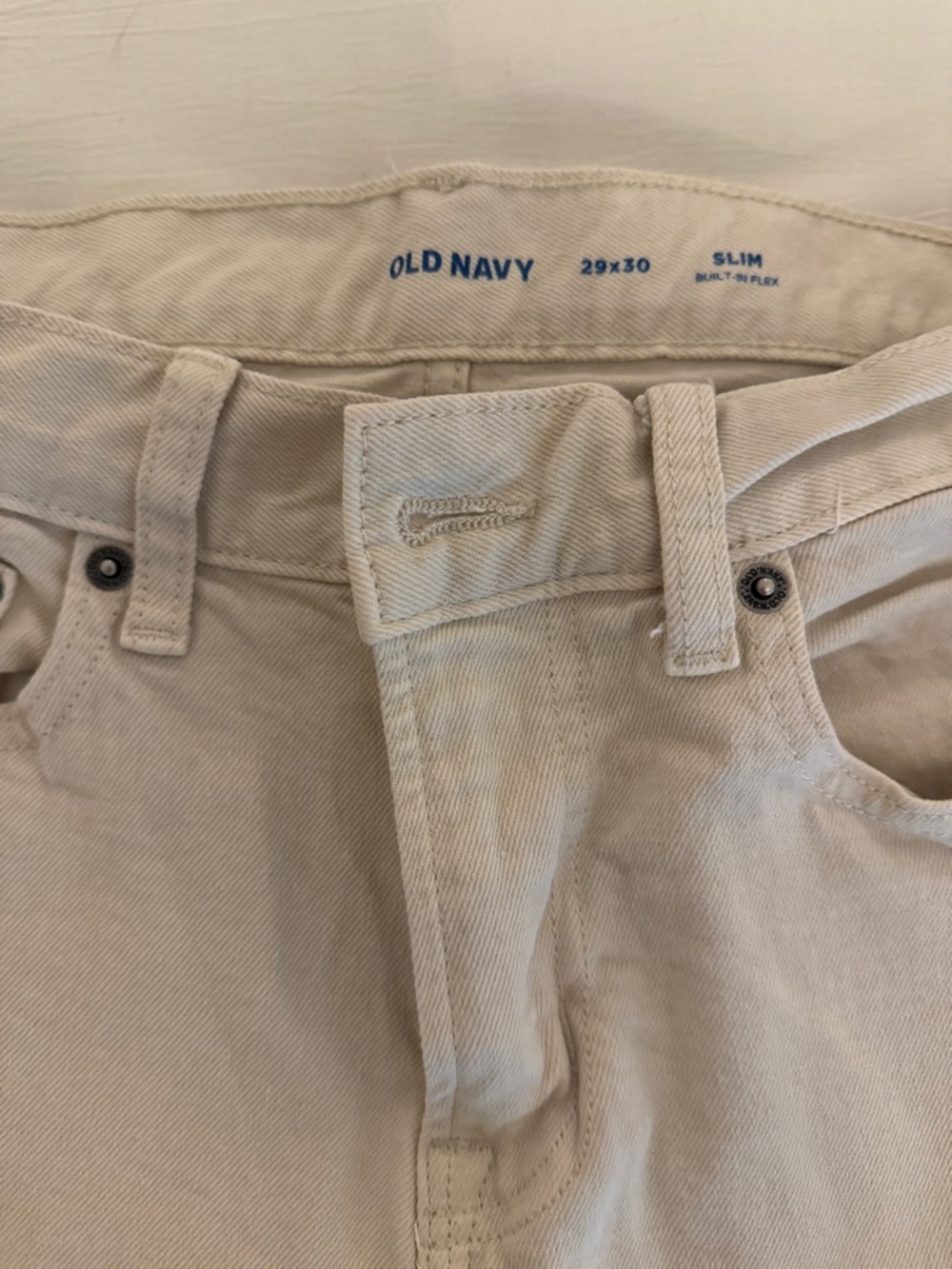 Old Navy Slim Fit Men’s Khaki Chinos - Light Beige